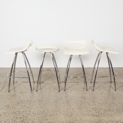 A Suite of Four Diavoletto Barstools Designed by Centro Stile Scab