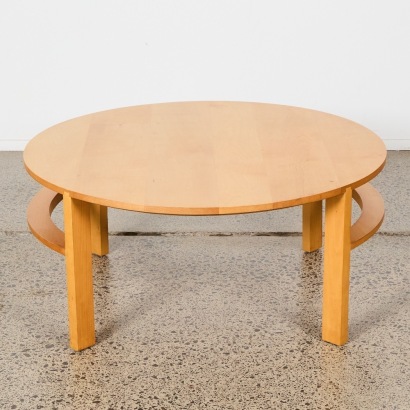 A Solid Maple Circular Coffee Table