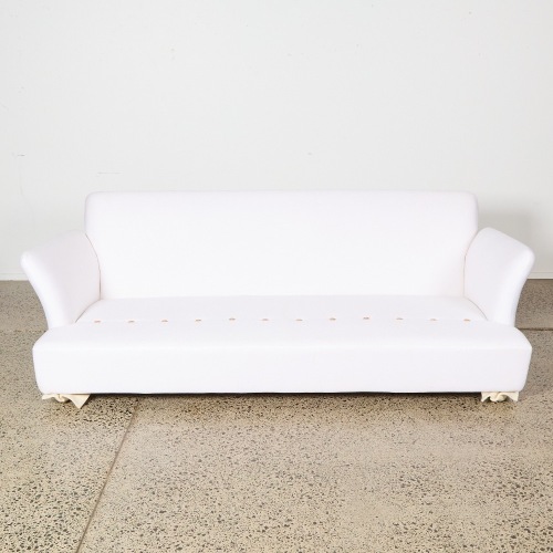 A Three Seater McKenzie & Willis Linen Couch