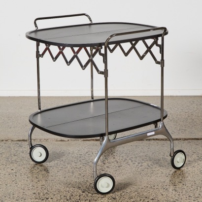 An Antonio Citterio Gastone Black Trolley For Kartell