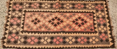 A Vintage Turkish Kilim Pinks/Brown