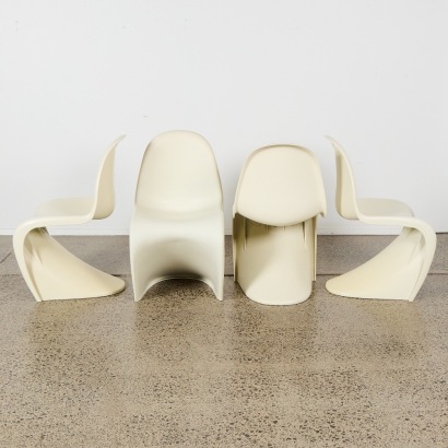 A Set of Four Panton S Chair Replicas