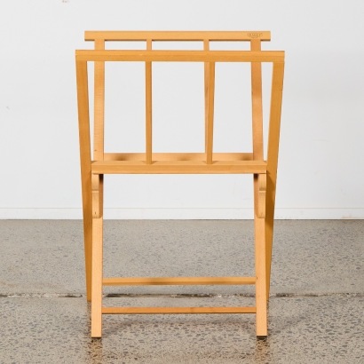 An Italian Mabef Artists Folding Print Rack in Beechwood