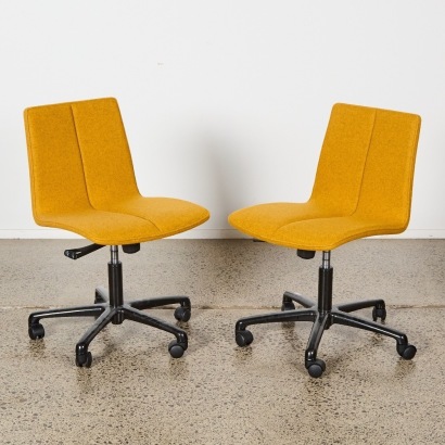 A Pair of Wool Desk Chairs