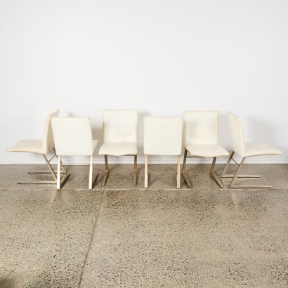 A Suit of Six Post Modern Cantilever Chairs AF