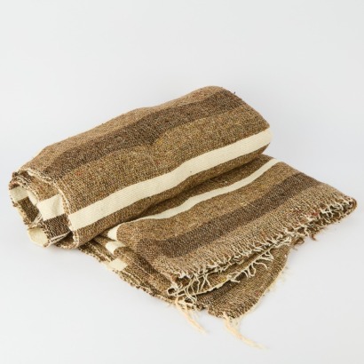 A Moroccan Haik/Handira Striped Blanket
