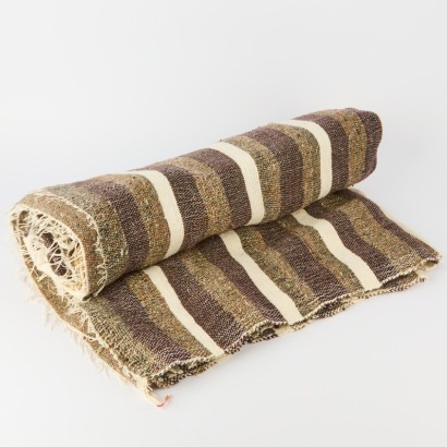 A Moroccan Haik/Handira Striped Blanket