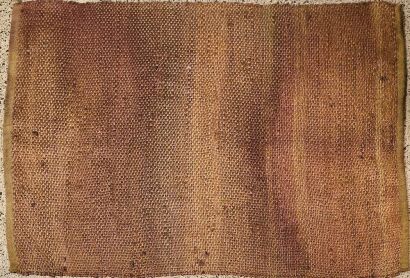 A Handwoven Khaki Rustic Jute Rug