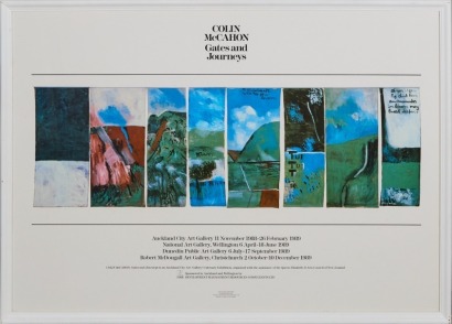 A Framed Auckland City Council Colin McCahon Gates and Journeys Poster