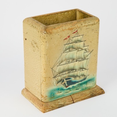A Vintage Fireside Ship Box
