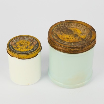A Pair of Vintage Marmite Glass Jars From Sanitarium Health Food c.1930s