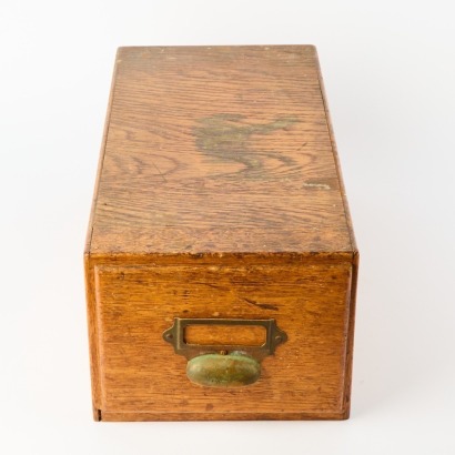 An Oak Index File Drawer