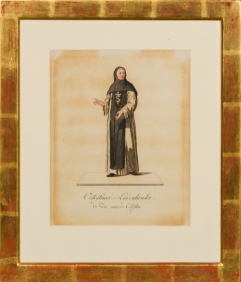 A Gold Leaf-Framed 18th-Century Bookplate of a Cistercian Lay Brother