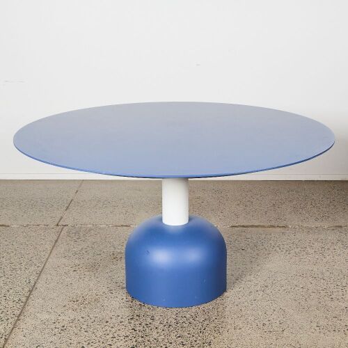 A Miniforms ILLO Table in Lacquered Sapphire Blue