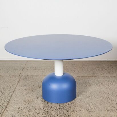 A Miniforms ILLO Table in Lacquered Sapphire Blue