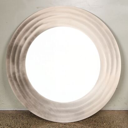 A Large Circular V Bros New Zealand Made Mirror