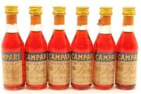 (1) Selection of 6 Campari miniatures, sold as One Lot