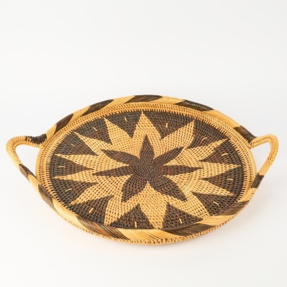A Hand Woven Tray Made In Papa New Guinea