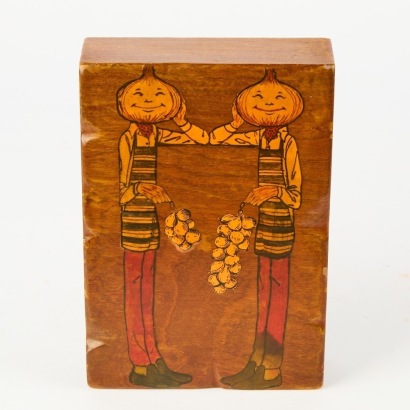 A Folk Art Halloween Painting On Wood
