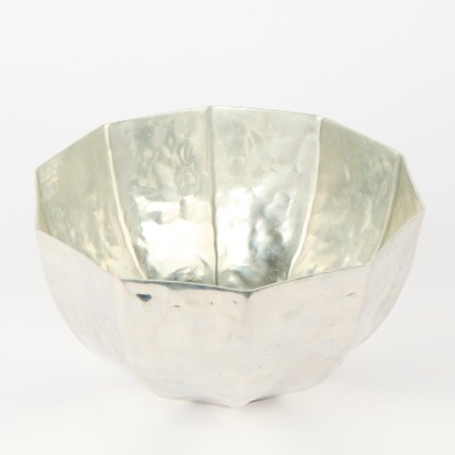 A Faceted Aluminium Bowl