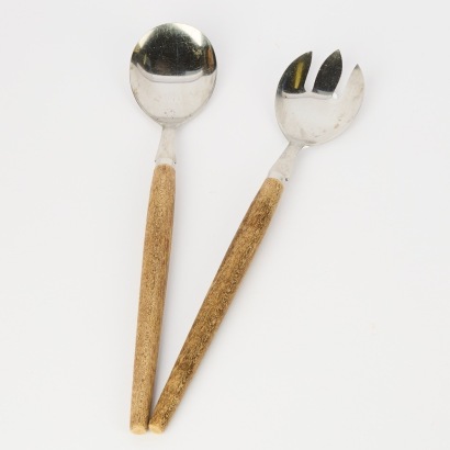 A pair of Mid-century Salad Servers