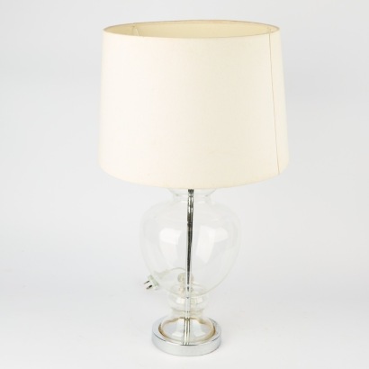 A Hand Blown Glass Base Table Lamp