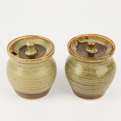A Pair of Studio Pottery Containers