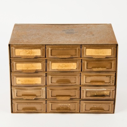 A Vintage Metal Filing Drawers