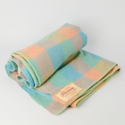 A Vintage "Dromorne" Blanket Made by Alliance Textiles for the Auckland Dromorne Linen Co