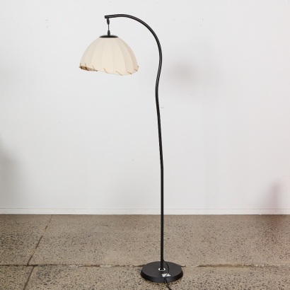 A Floor Lamp with Paper Shade