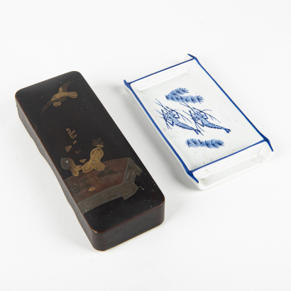A Chinese blue and white saucer - The Collection of John Perry's Asian Art