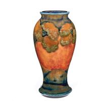 William Moorcroft, Eventide Landscape Baluster Vase, C. 1925