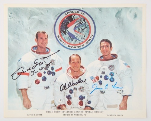 An Apollo 15 Photograph with Crew Signatures