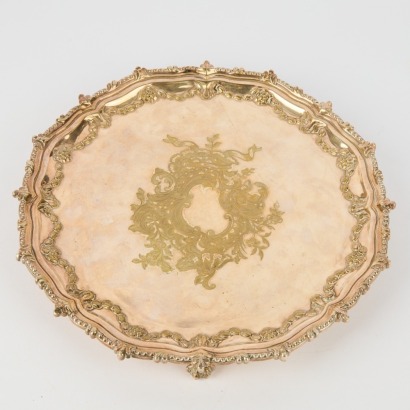 A Silver Plated Footed Plate