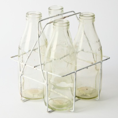 A Vintage Milk Bottle Carrier