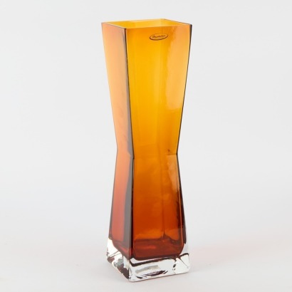 A Tall Amberglass Vase by Pasabahce, Turkey
