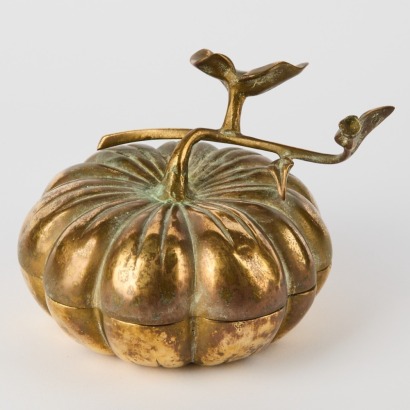 A Brass Pumpkin Container