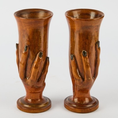 A Pair of Carved Goblets, Pitcairn Islands