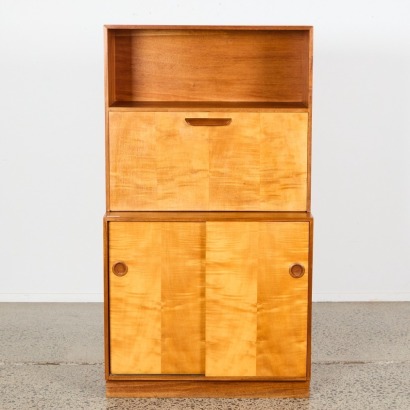 A British Mid-Century Secretaire Desk Cabinet