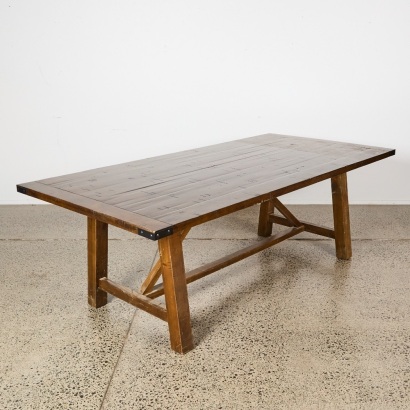 A Rustic Darkwood Dining Table