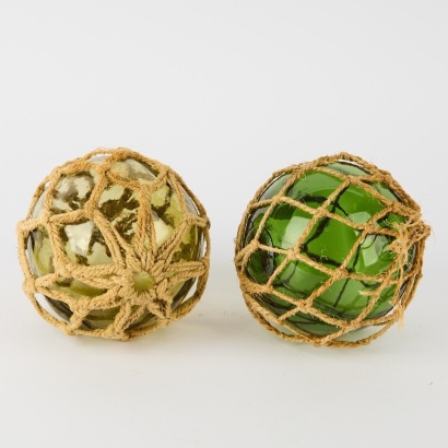 A Pair of Glass Fishing Buoys