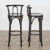 A Pair of Bentwood Bar Stools In Black - 2