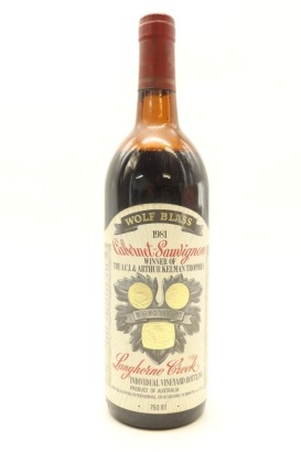(1) 1981 Wolf Blass Individual Vineyard Cabernet Sauvignon, Langhorne Creek