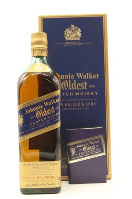 (1) Johnnie Walker Oldest (early 'Blue Label') Bangkok Duty Free Exclusive Blended Scotch Whisky, Scotland, Circa. 1980's 750ml, 43% ABV (GB)