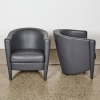 A Pair of Leather Armchairs Ritz Moroso