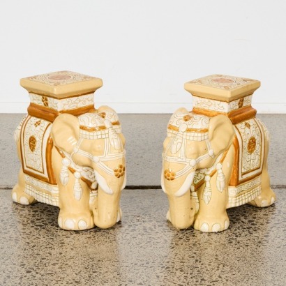 A Pair of Elephant Plant Stands