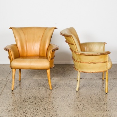 A Pair of Pacific Green Navajo Chairs