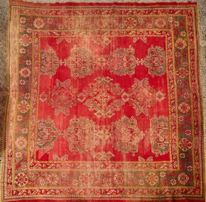 A Large 19th Century Hand Knotted Turkish Rug
