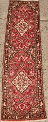 A Semi-Antique Wool Hand Knotted Persian Hamadan Runner