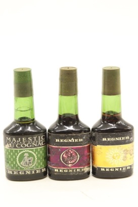 (1) Regnier Miniatures, 3 Bottles Sold as One Lot